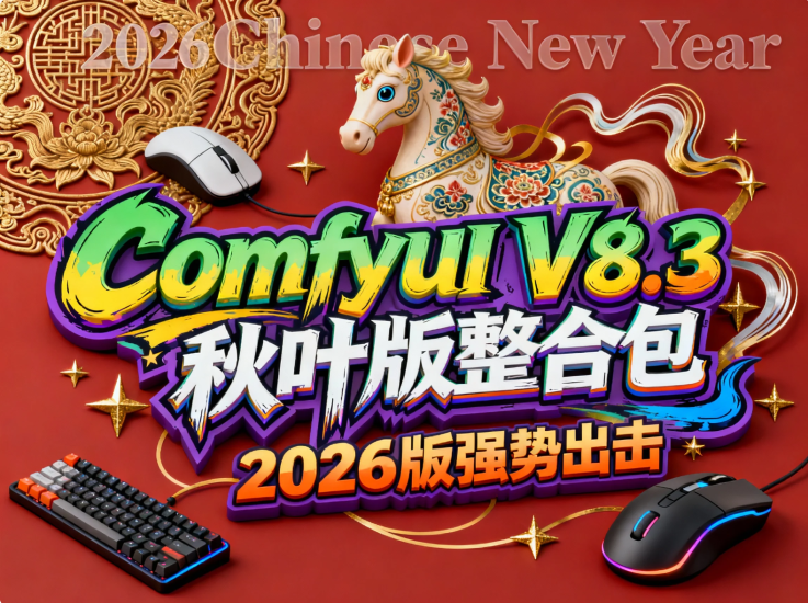 【ComfyUI整合包】2026最新ComfyUI V8.3无偿分享！支持20-50系N卡，Win版解压即用，中文全套工作流带走不谢！AI资讯-AI软件-网赚项目-副业赚钱-互联网创业-资源整合-电脑软件wangyi-AI乐园